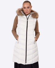 JANA Women's long vest with fixed hood-Vest-Henry Arroway-S-Nacre/m-Urbanheer