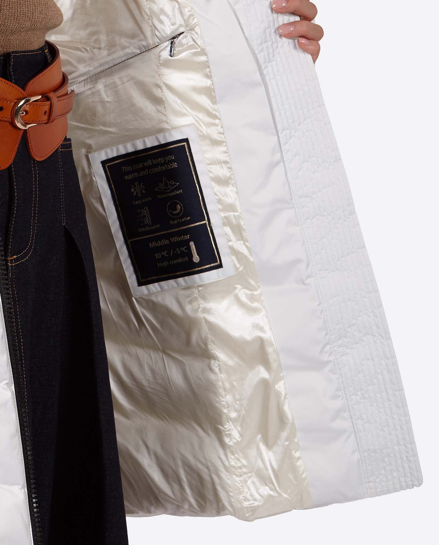 JANA Women's long vest with fixed hood-Vest-Henry Arroway-S-Nacre/m-Urbanheer