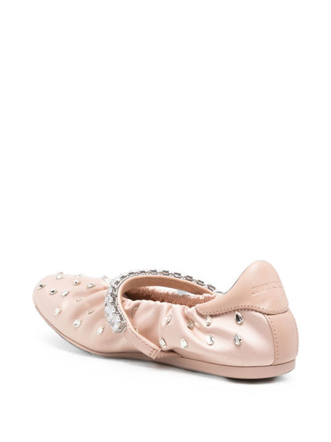 JIMMY CHOO Flat shoes POWDER