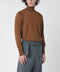 JOHN SMEDLEY Brown wool turtleneck sweater