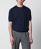 JOHN SMEDLEY Kempton navy blue cotton sweater