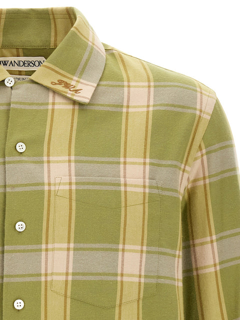 J.w.anderson Green Check Shirt