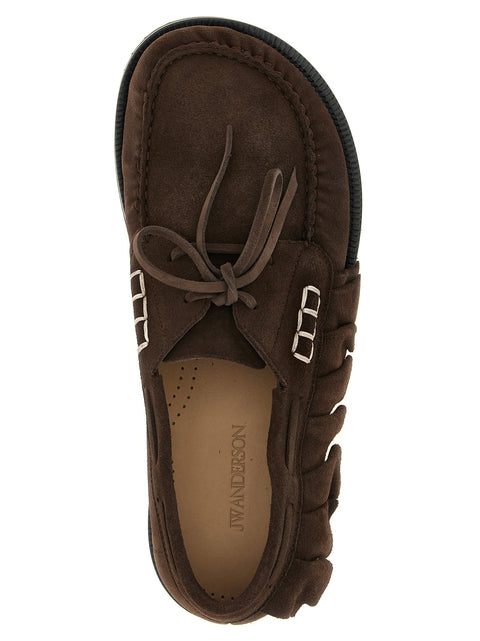 J.w.anderson Suede Volant Boat Shoe