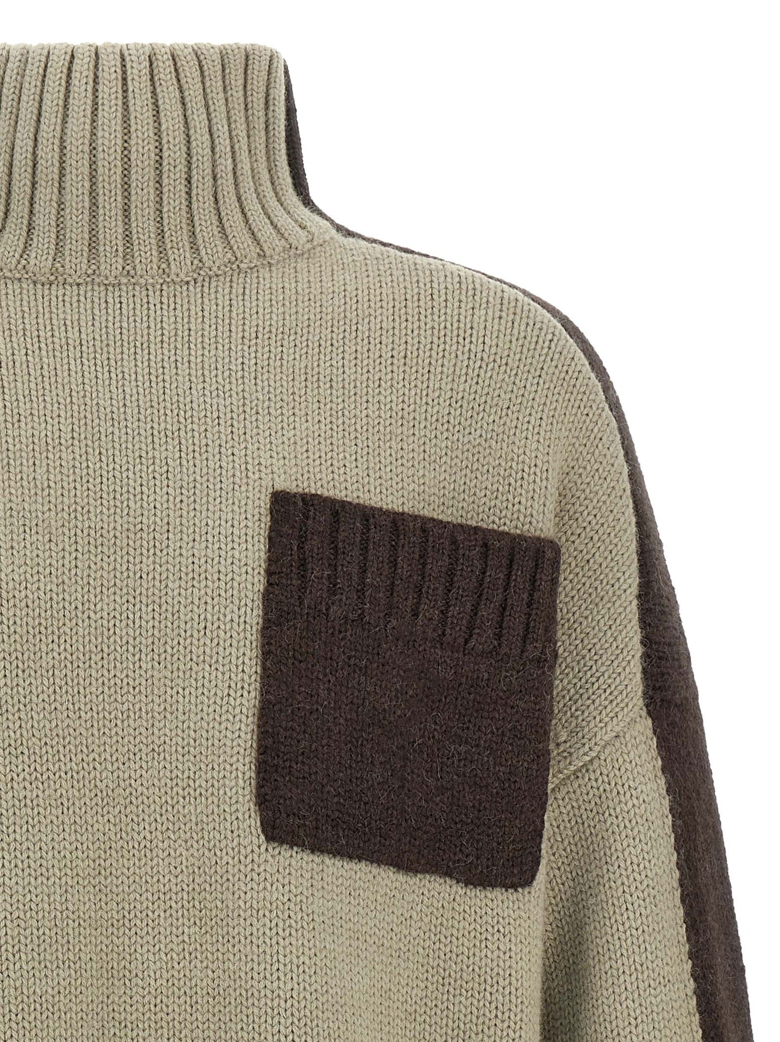J.w.anderson Two Tone Patch Pocket Sweater