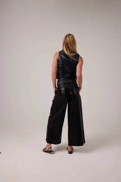 Jack Metallic Linen Vest - Black-Vest-Lanhtropy-XS-Black-Urbanheer