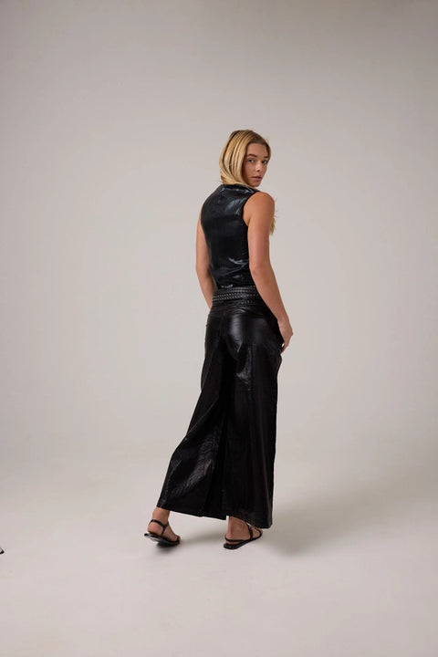 Jack Metallic Linen Vest - Black-Vest-Lanhtropy-XS-Black-Urbanheer