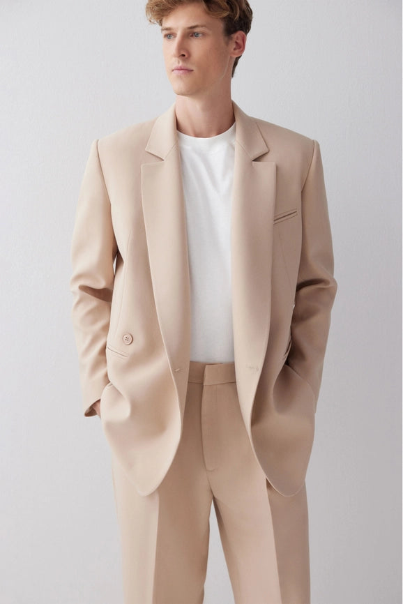Jacket Voyant Ceket Cream-Jacket-Le Cle-S-Urbanheer