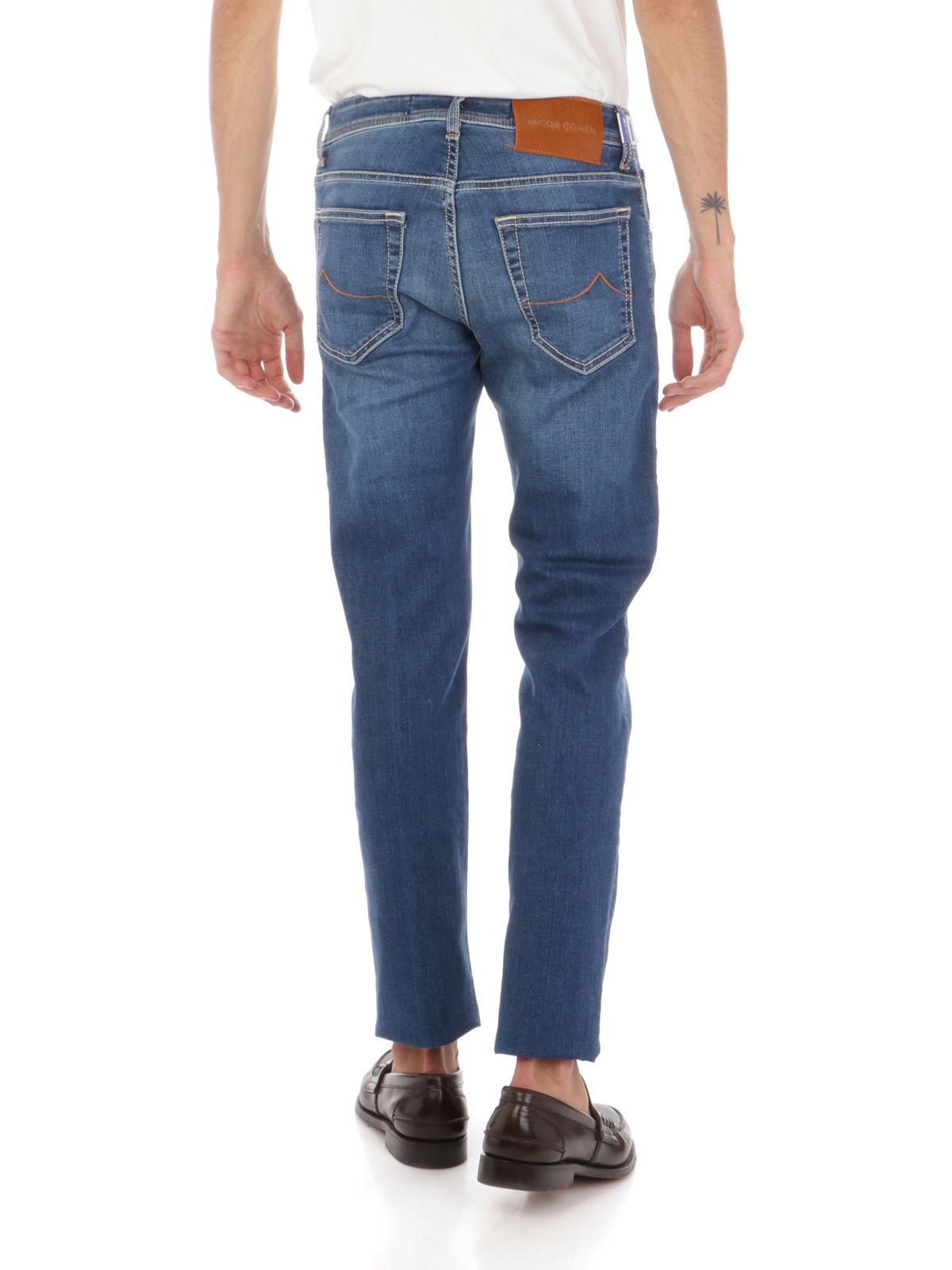 Jacob Cohen Blue Cotton Slim Men Jeans-Jacob Cohen-W36-Urbanheer
