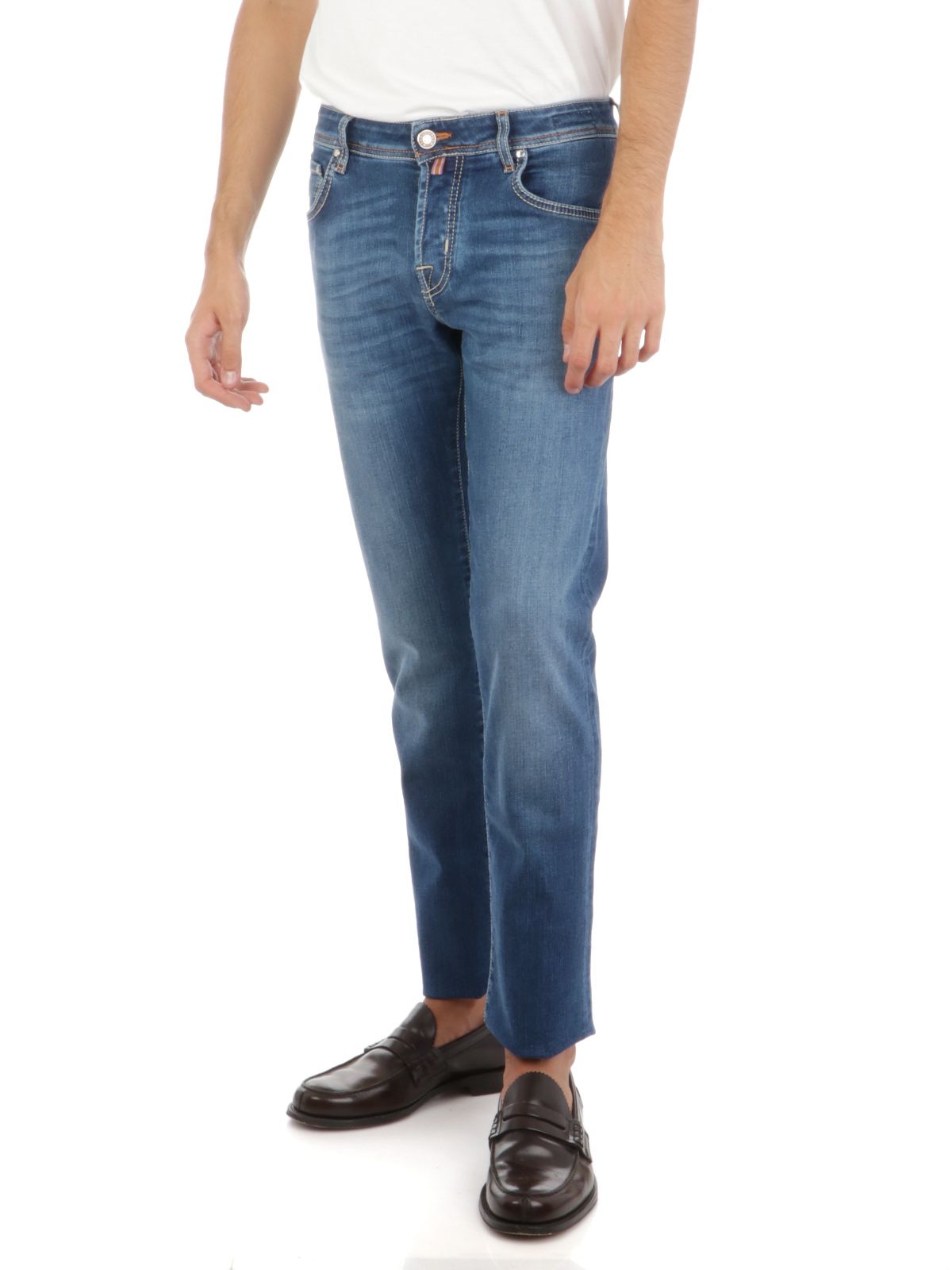 Jacob Cohen Blue Cotton Slim Men Jeans-Jacob Cohen-W36-Urbanheer