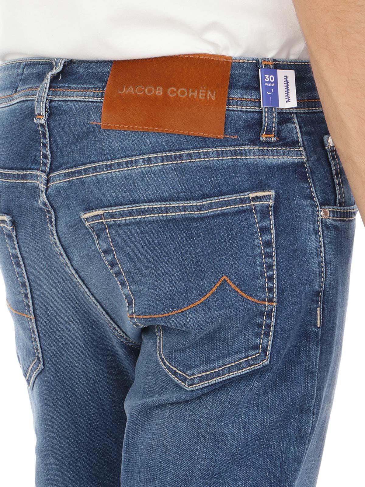 Jacob Cohen Blue Cotton Slim Men Jeans-Jacob Cohen-W36-Urbanheer