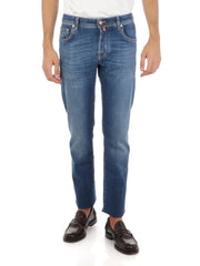 Jacob Cohen Blue Cotton Slim Men Jeans-Jacob Cohen-W36-Urbanheer