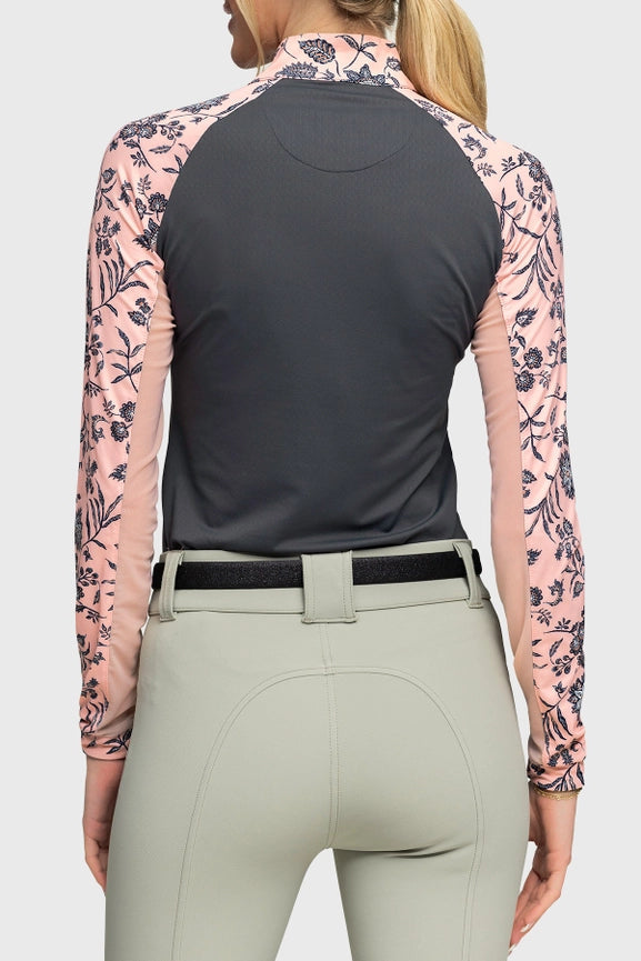 Jacobean Peach Raglan Long Sleeve Sun Shirt-Shirt-Kastel Denmark-XXS-Urbanheer