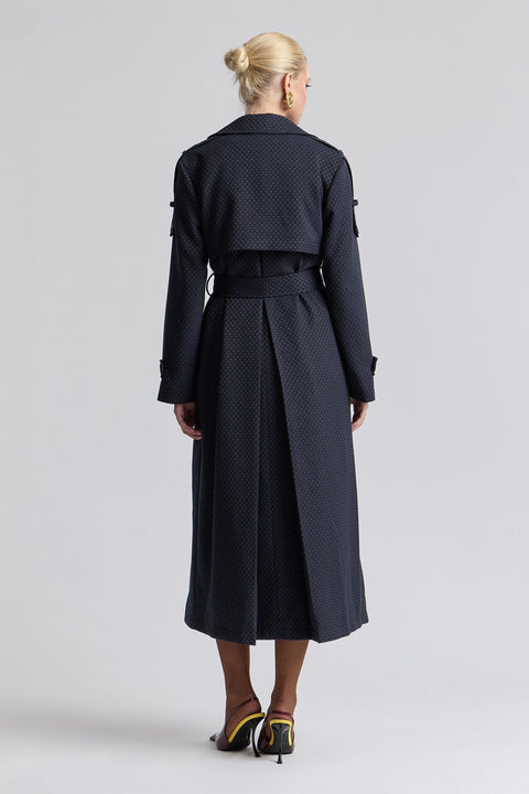 Jacquard Belted Trenchcoat