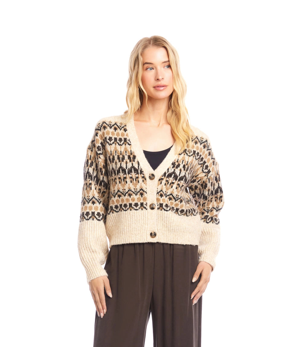 Jacquard Cardigan Sweater