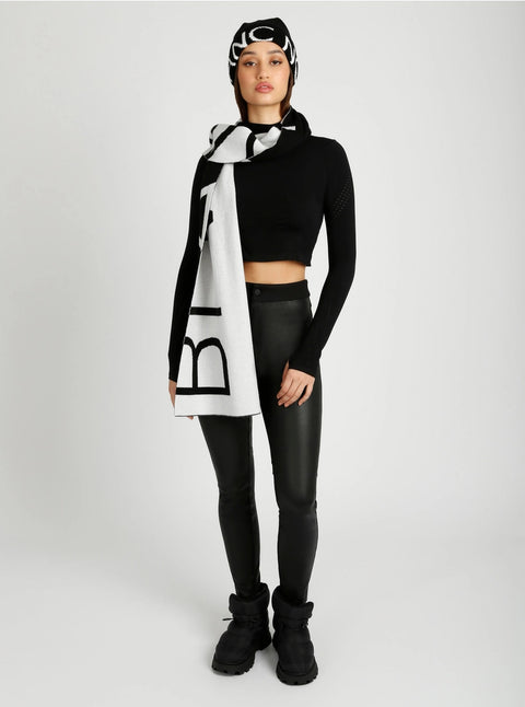 Jacquard Cashmere/Wool Knit Scarf