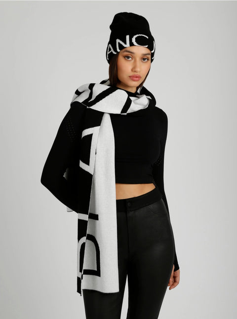 Jacquard Cashmere/Wool Knit Scarf