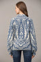 Jacquard Knit Mock Neck Sweater-Sweater-FATE-S-CREAM BLUE-Urbanheer