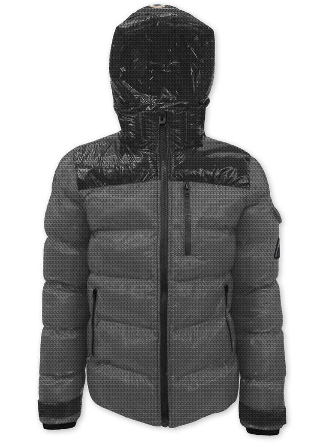 Jacquard Quilted Puffer Jacket-Puffer Jacket-Point Zero-S-Charcoal-Urbanheer