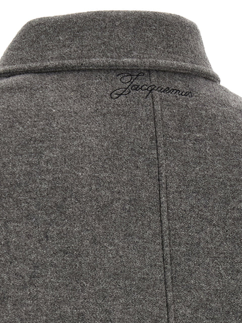 Jacquemus Grey Le Bomber Feltro Bomber Jacket