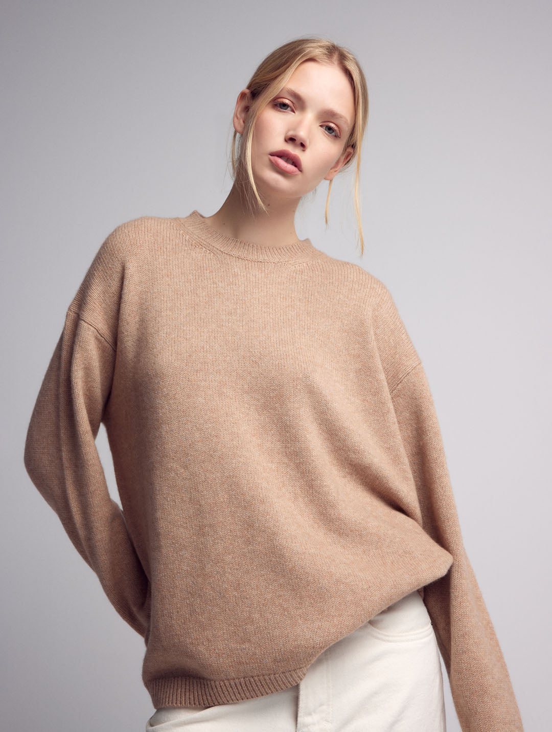 Jade Cashmere Crew Neck Sweater
