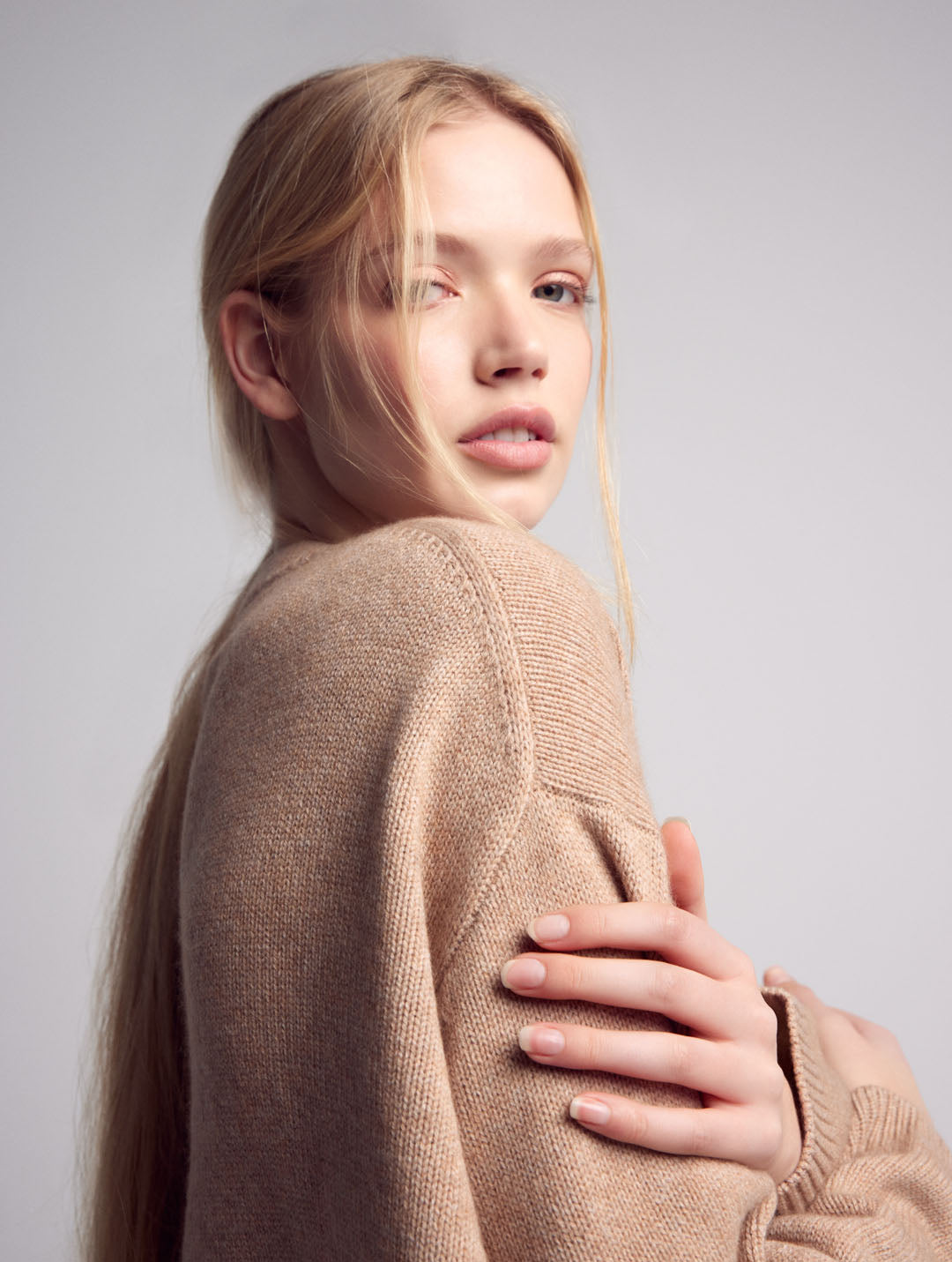 Jade Cashmere Crew Neck Sweater