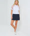 Jade Stretch Poplin & Organza Collared Button Down