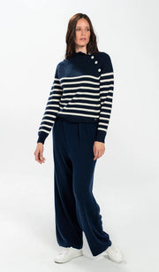 James Cashmere Sweater Navy-Sweater-Bel Cashmere S.C.-S-Navy-Urbanheer