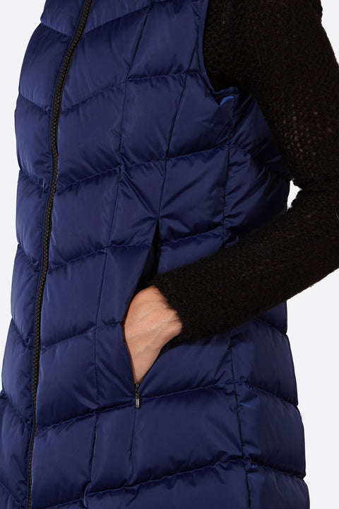 Jana Women's Long Vest With Fixed Hood