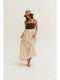 Jane Basket Weave Mixed Media Maxi Dress