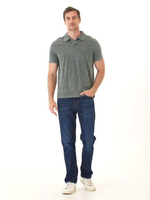 Jared Mineral Wash Eco Cotton Jersey Short Sleeve Polo