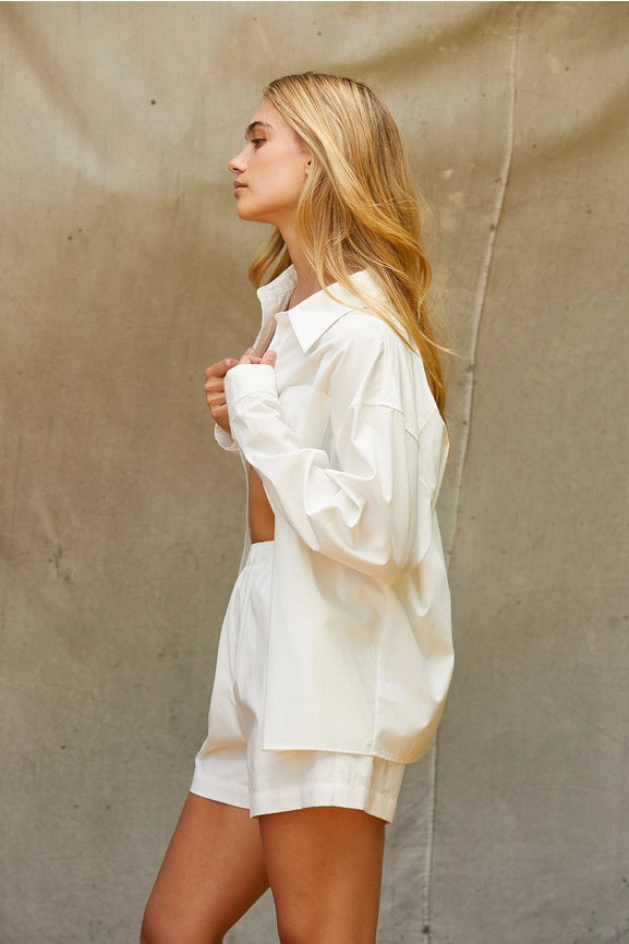 Jaz Button Up & Boxer Shorts Three Piece Set-Set-Crescent-XS-WHITE-Urbanheer