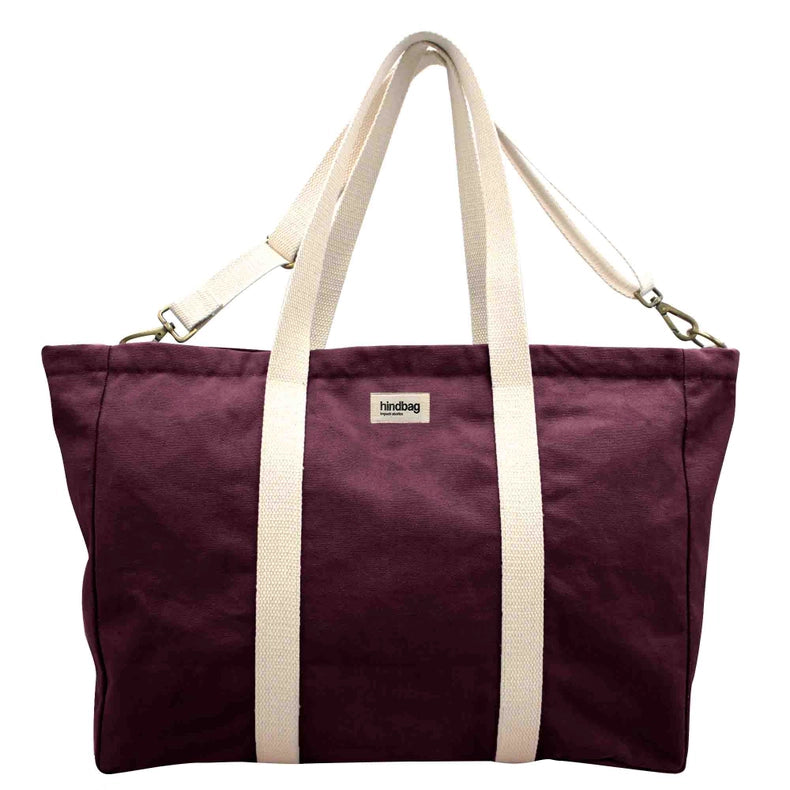Jean Weekend Bag - 13 Colors - Autumn/Winter-Weekend Bag-Hindbag-W 60 x H 38 cm with 16 cm bottom-Plum-Urbanheer