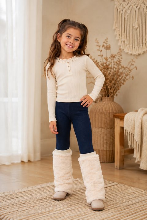 Jegging w/ Faux Fur Leg Warmer