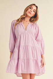 Jenay Tiered Dress Lilac-Dress-AEMI + CO-S-Urbanheer