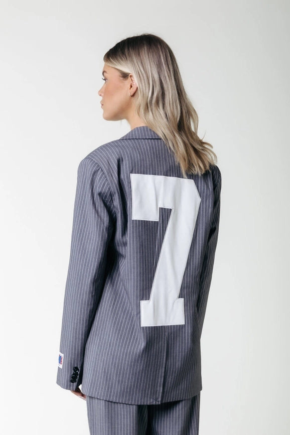 Jesra Stripe Blazer | Dark Grey-Blazer-Colourful Rebel-XS-Dark grey-Urbanheer