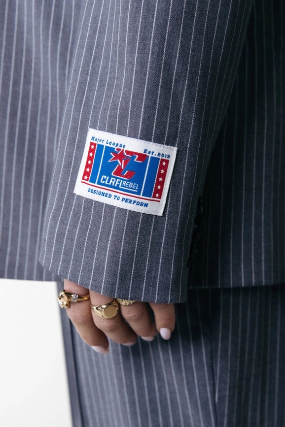 Jesra Stripe Blazer | Dark Grey-Blazer-Colourful Rebel-XS-Dark grey-Urbanheer