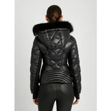 Jet Setter Quilted Down Filled Jacket W/Faux Fur