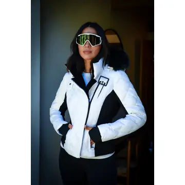 Jet Setter Quilted Down Filled Jacket W/Faux Fur