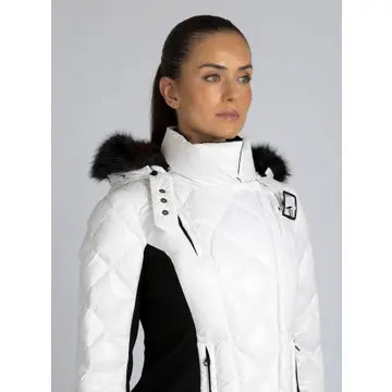 Jet Setter Quilted Down Filled Jacket W/Faux Fur