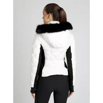 Jet Setter Quilted Down Filled Jacket W/Faux Fur