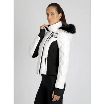 Jet Setter Quilted Down Filled Jacket W/Faux Fur