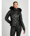 Jet Setter Quilted Down Filled Jacket W/Faux Fur
