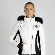 Jet Setter Quilted Down Filled Jacket W/Faux Fur