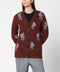 Jil Sander Brown cardigan with floral inlay