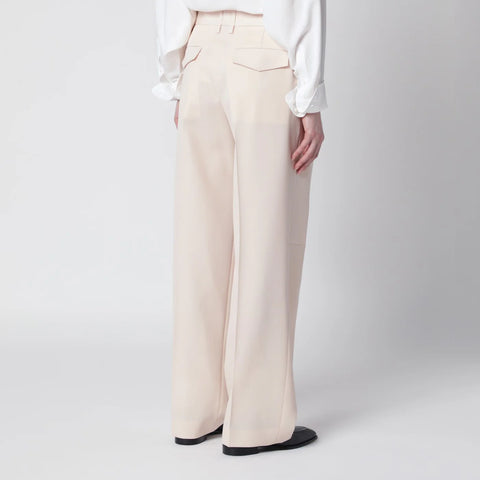 Jil Sander Ivory wool gabardine trousers