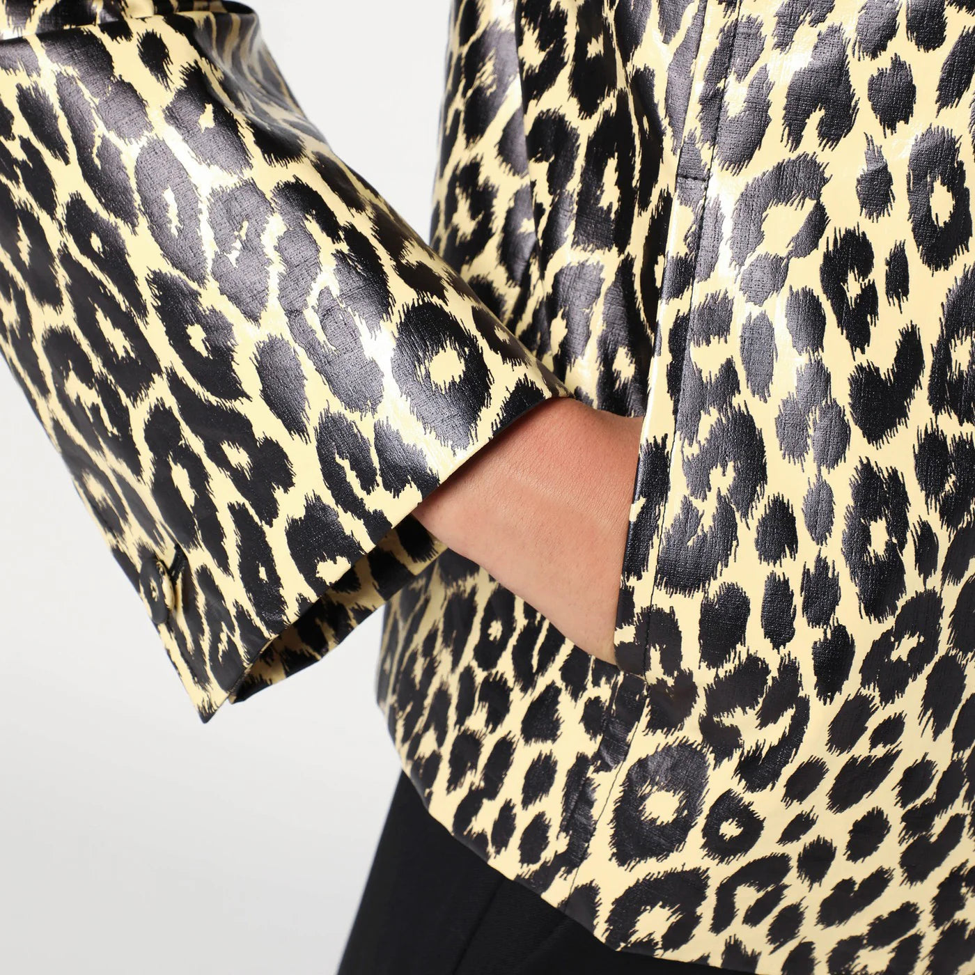 Jil Sander Leopard print jacket in coated fabric