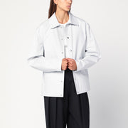 Jil Sander Light grey cotton taffeta jacket with logo
