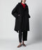 Jil Sander Mid-length hooded parka in waterproof cotton, black
