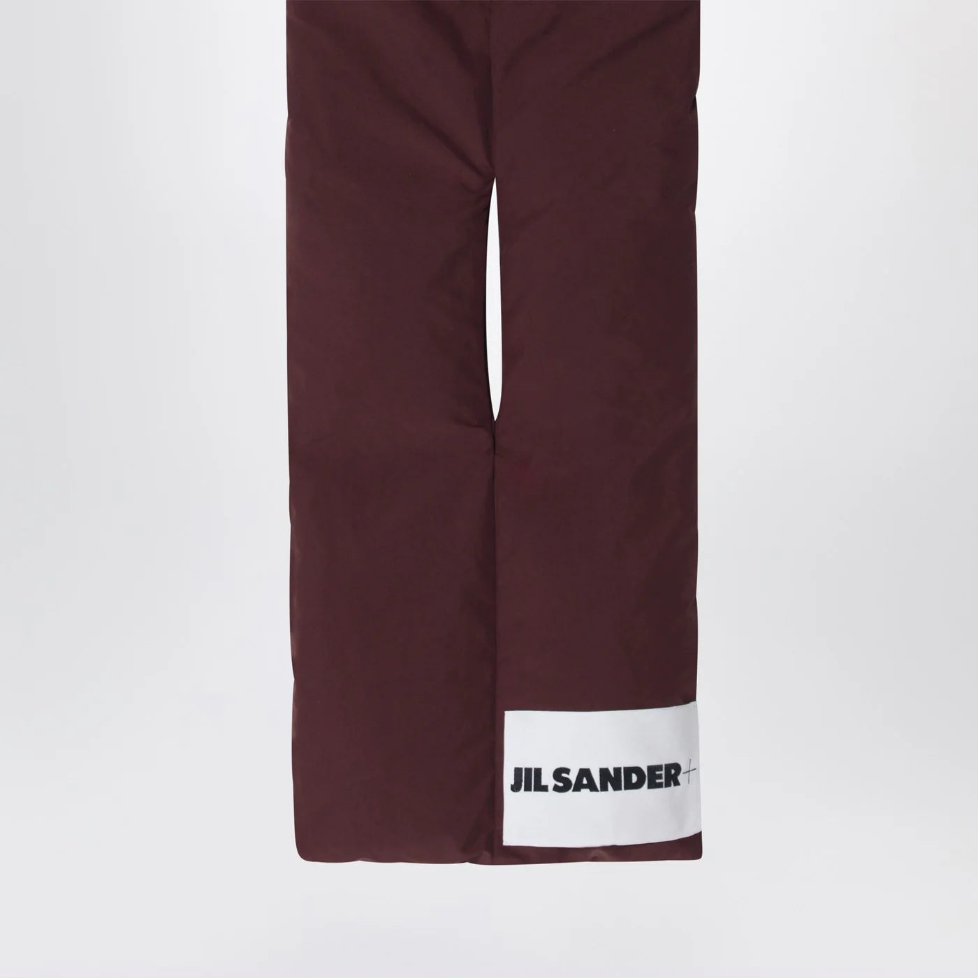 Jil Sander Plum padded scarf with logo
