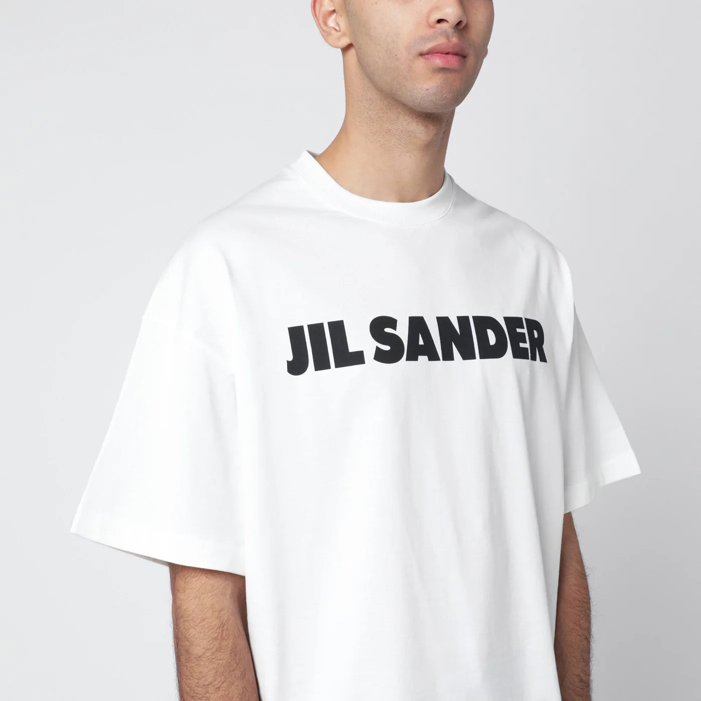 Jil Sander White boxy T-shirt with logo